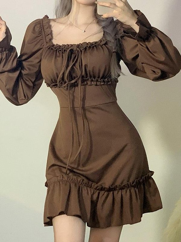 Fairy Grunge Ruffled Mini Dress