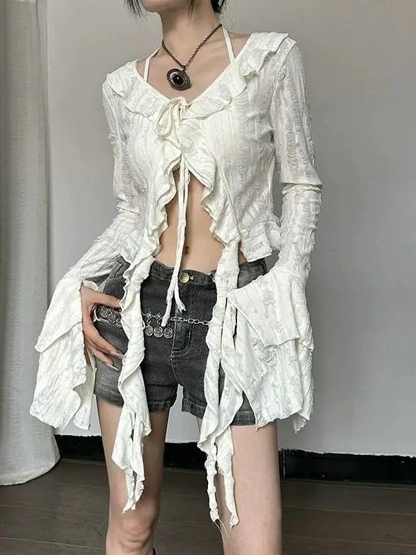 Fairy Grunge Ruffled Top