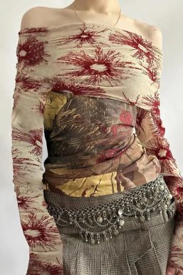 Fairycore Bohemian Off Shoulder Top