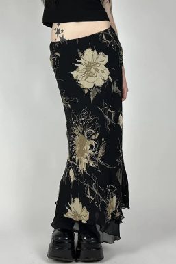 Fairycore Dark Fairy Midi Skirt