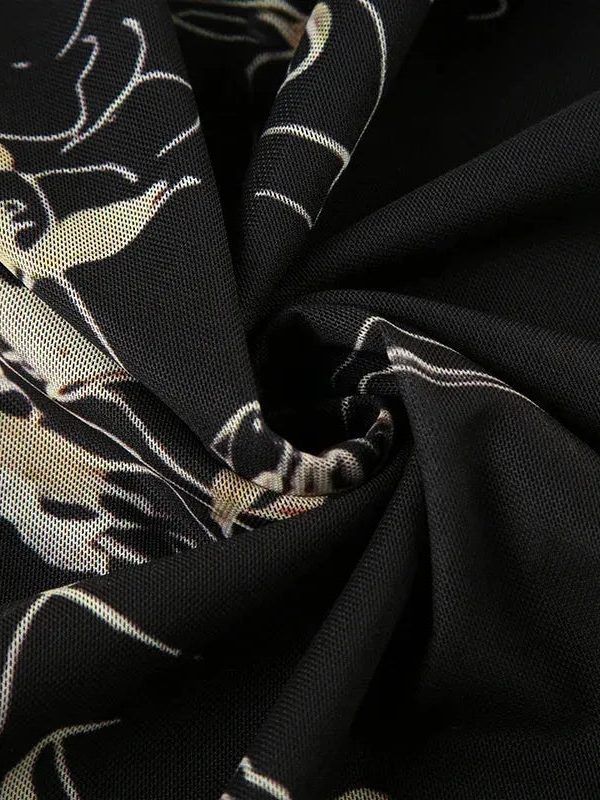 Fairycore Dark Fairy Midi Skirt