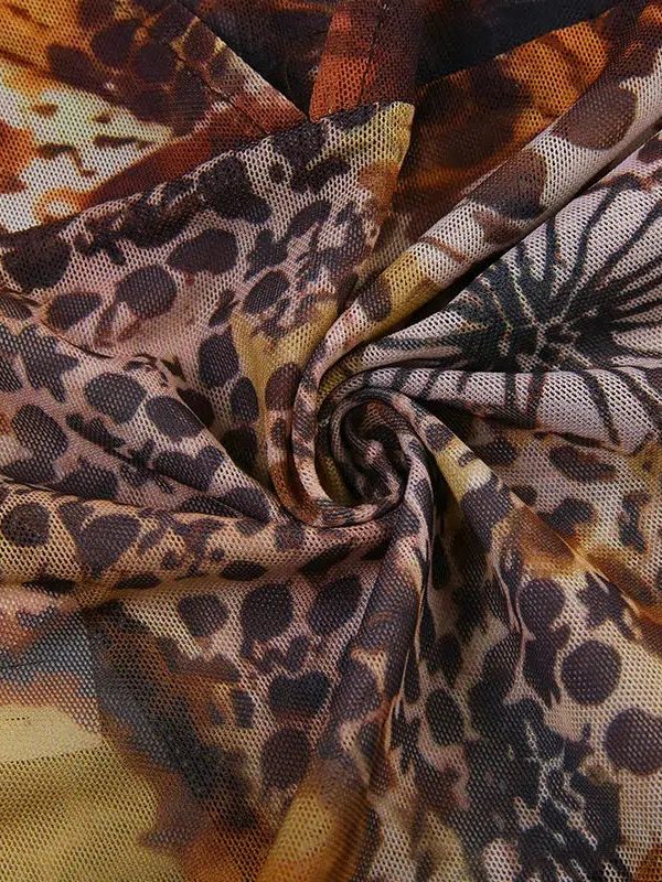 Fairycore Floral Mesh Top