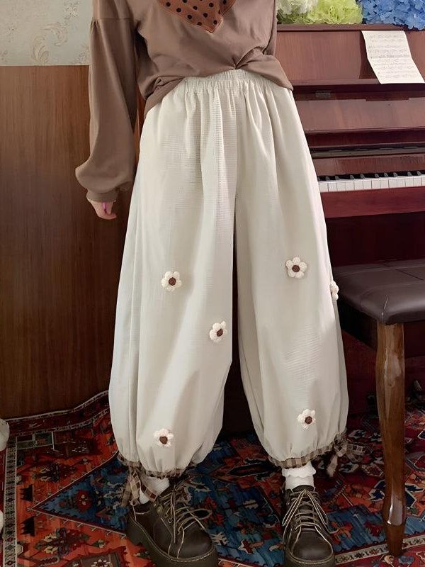 Fairycore Floral Pants