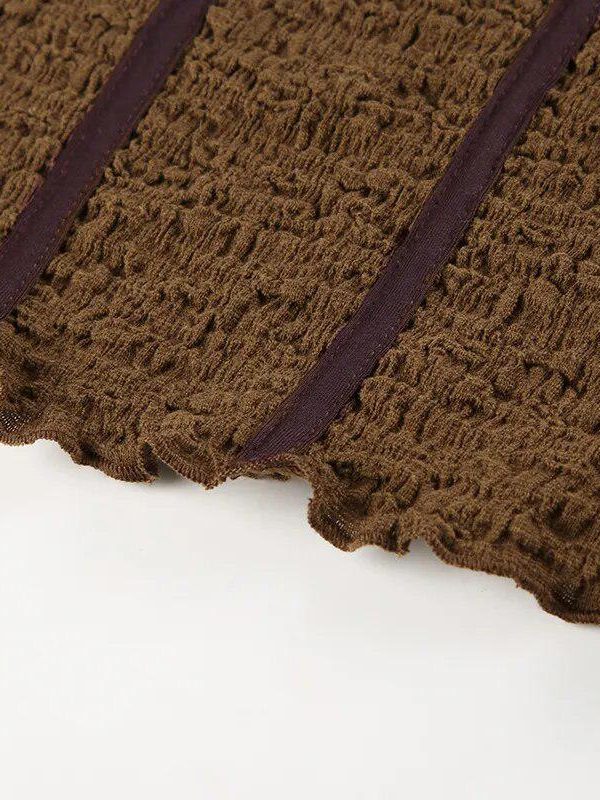 Fairycore Lace Detailed Shirred Top