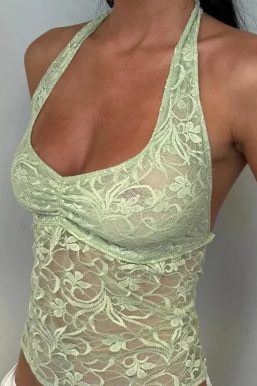 Fairycore Lace Halter Top