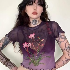 Fairycore Lily Sheer Top