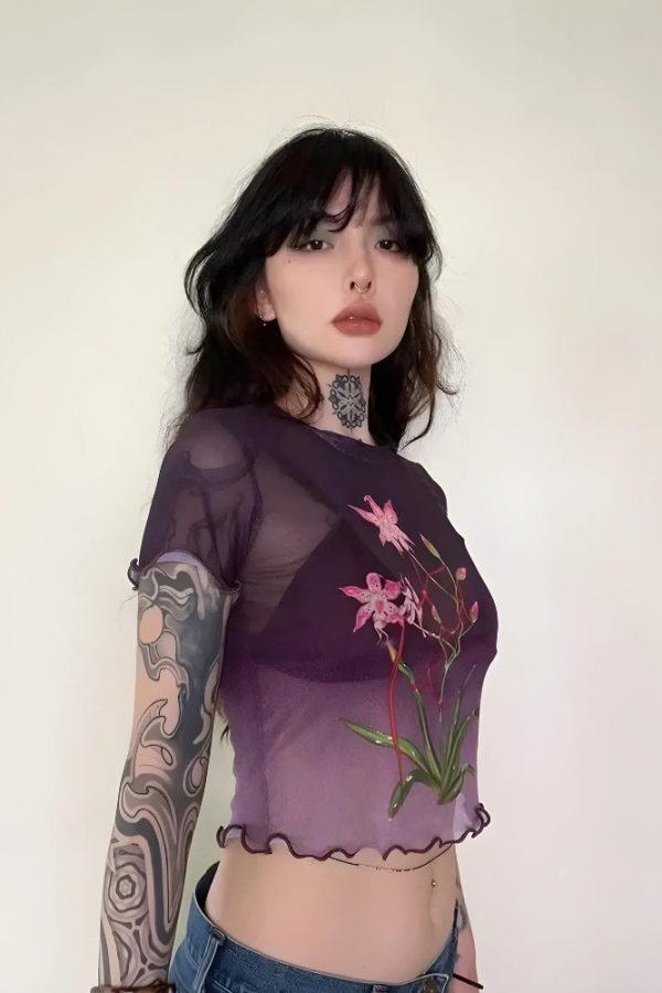 Fairycore Lily Sheer Top