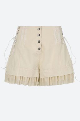 Fairycore Ruffled Lace Up Shorts