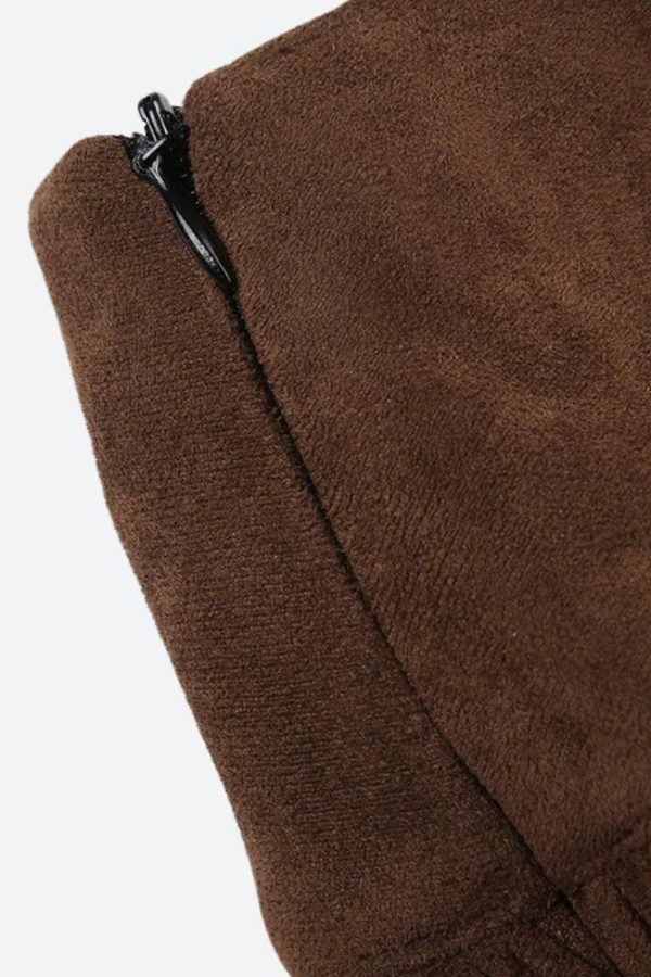 Fairycore Suede Mini Skirt