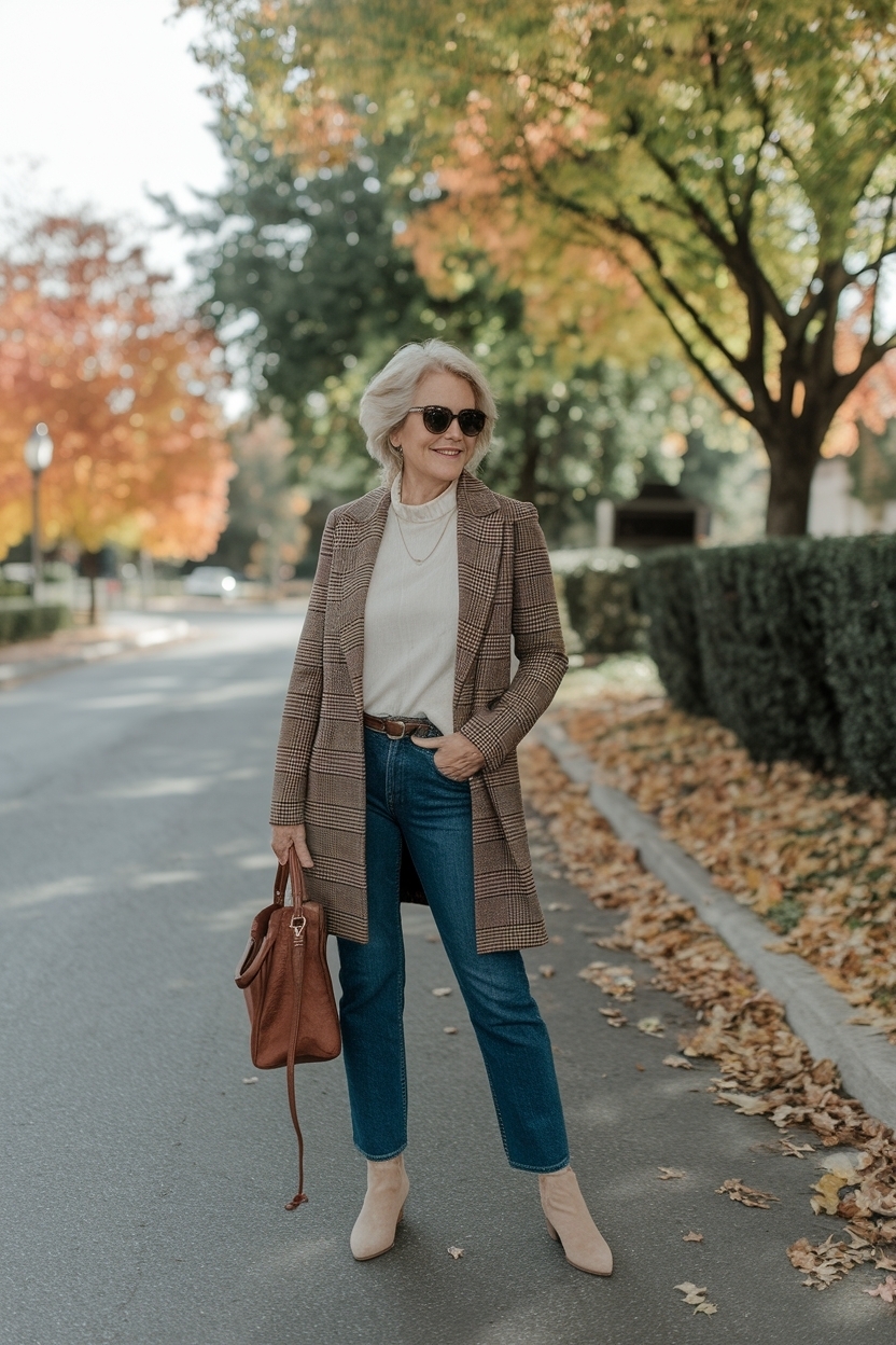 Fall Jeans Outfit for Women Over 50: Stylish and Comfortable outfit idea