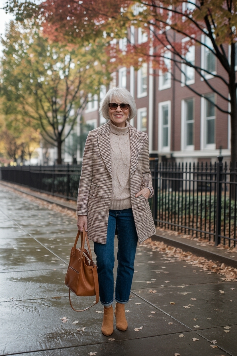 Fall Outfits for Women Over 60 Casual Winter Layers outfit idea
