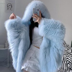 Faux Fur Hooded Jacket