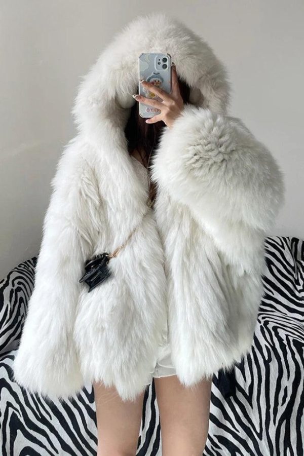 Faux Fur Hooded Jacket