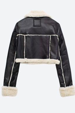 Faux Fur Lined Biker Jacket