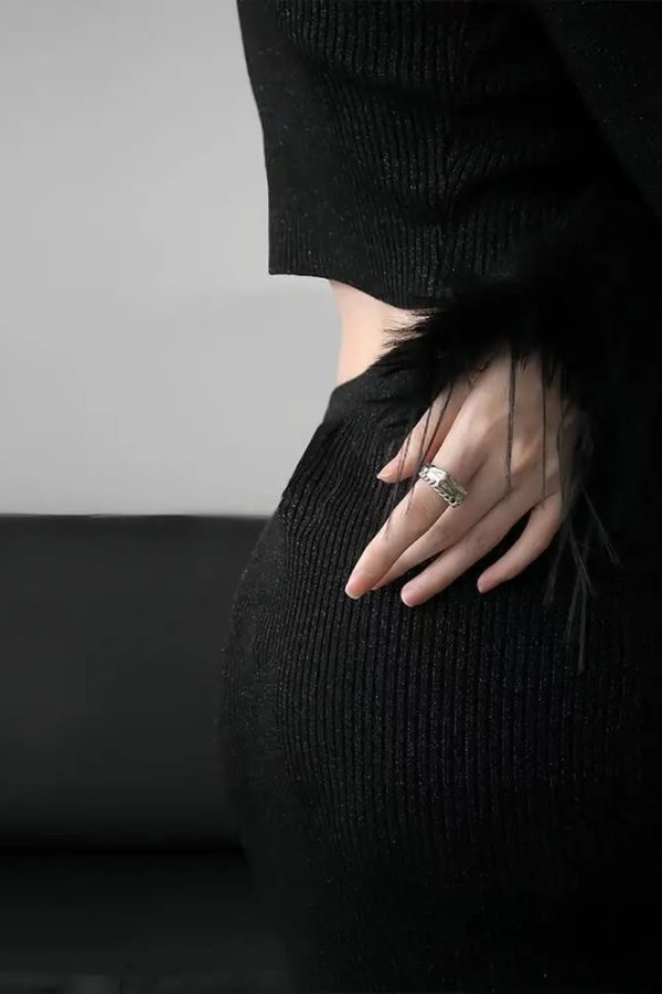 Faux Fur Trim Cardigan