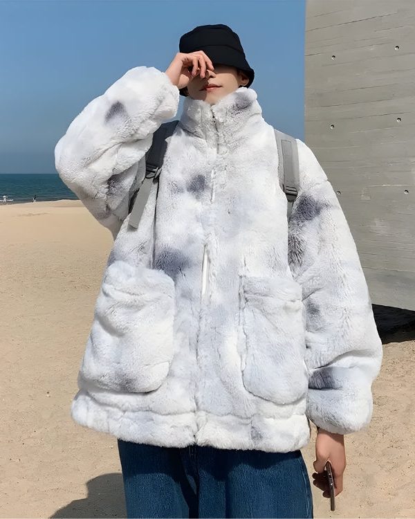 Faux Fur Zip-Up Teddy Jacket