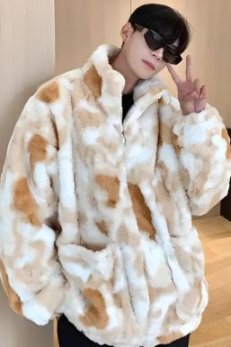 Faux Fur Zip-Up Teddy Jacket