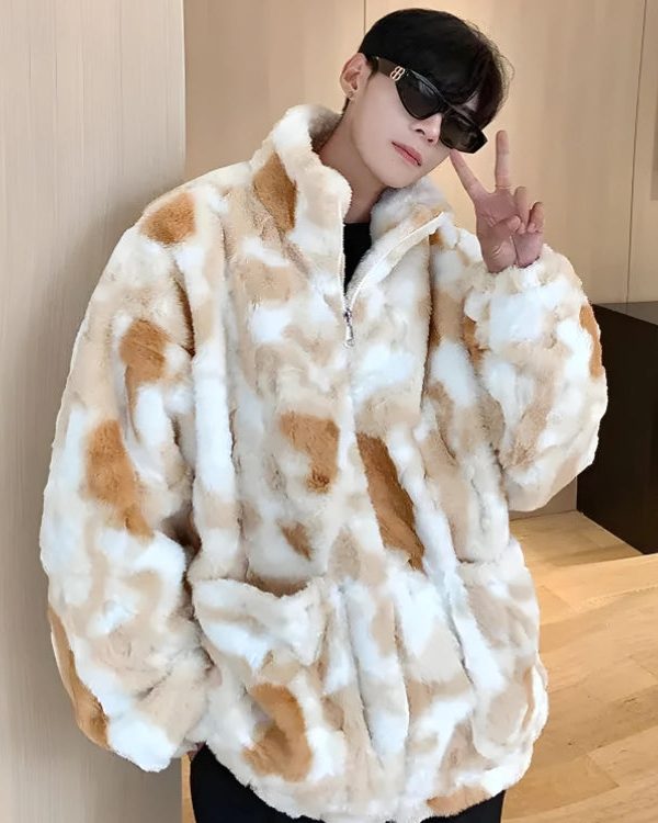 Faux Fur Zip-Up Teddy Jacket