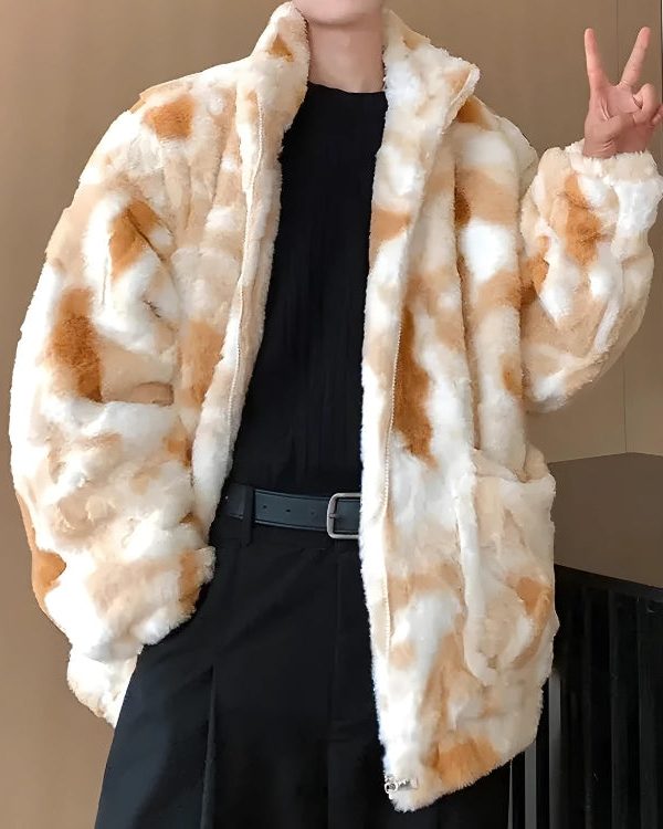 Faux Fur Zip-Up Teddy Jacket