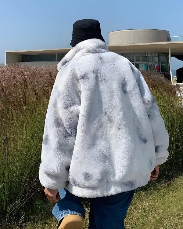 Faux Fur Zip-Up Teddy Jacket