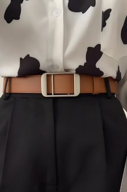 Faux Leather Classic Belt