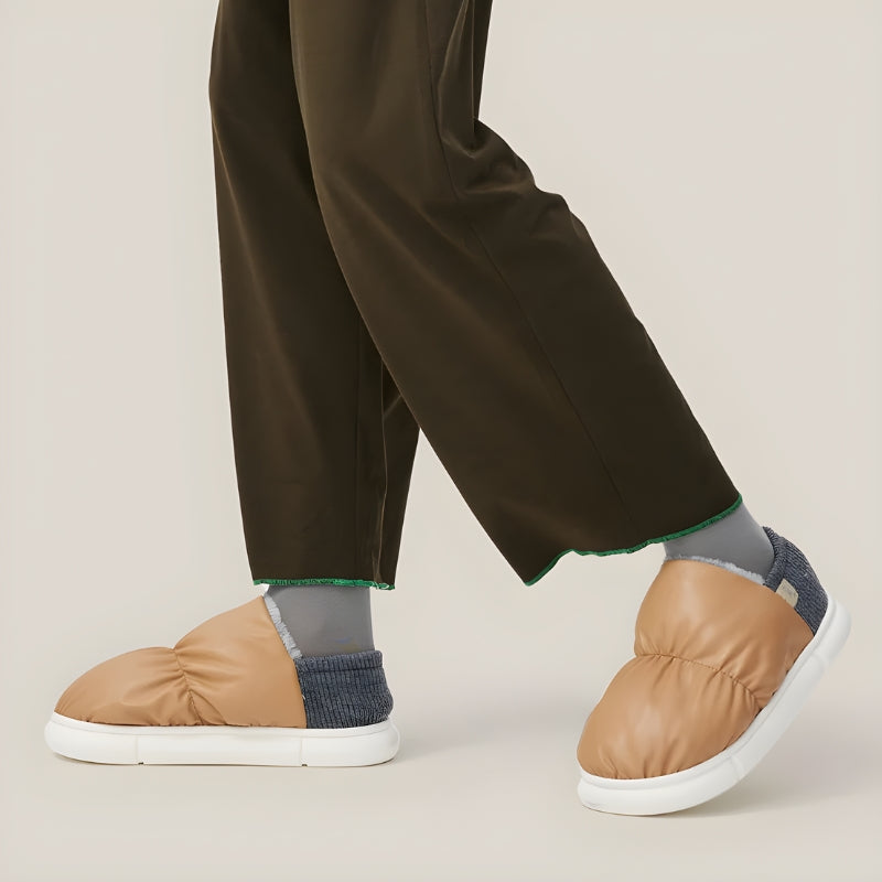 Faux Leather Puffer Slippers Faux Leather Puffer Slippers