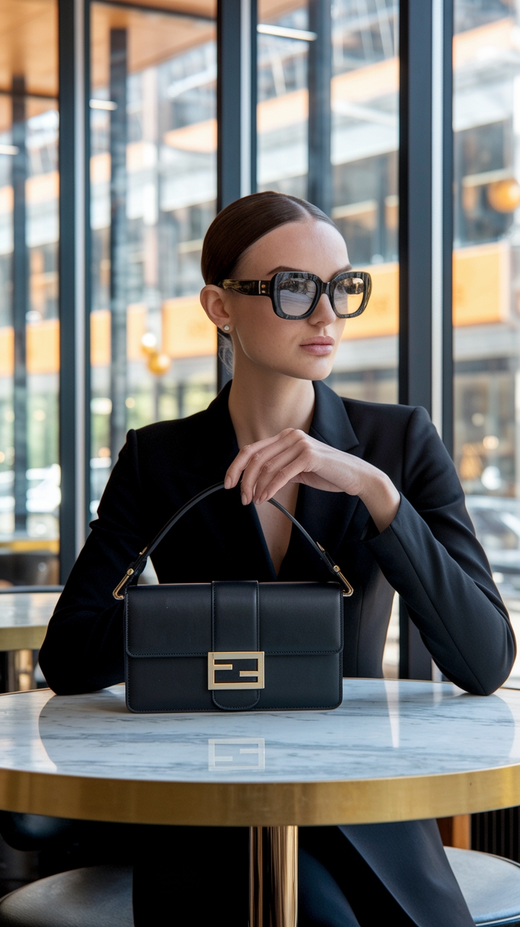 Styling Tips for the Fendi Baguette Bag Black outfit idea