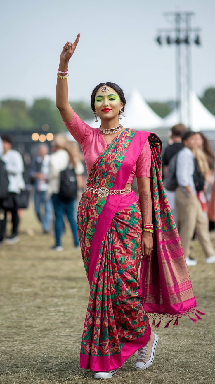Colorful Festival Outfits Indian for Celebrations outfit idea