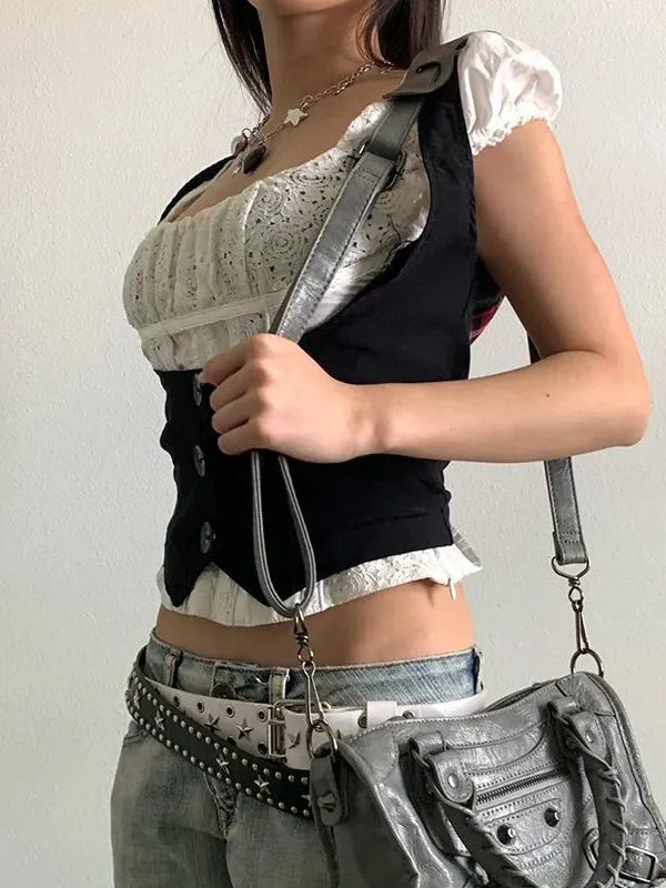 Fitted Button Up Vest