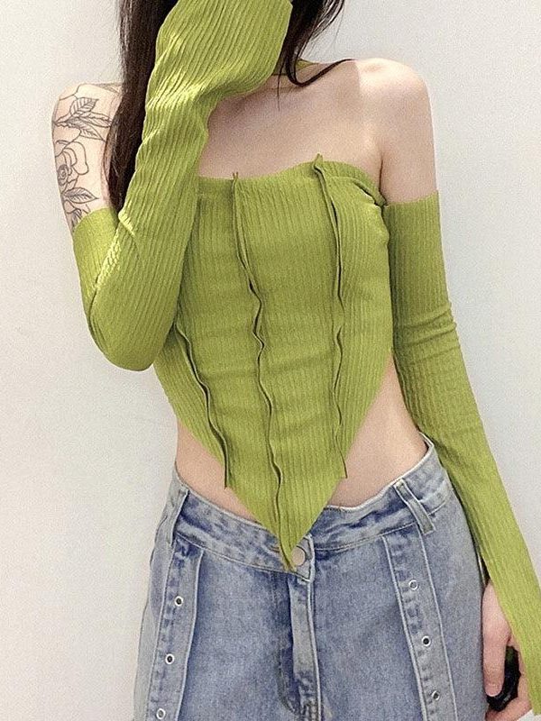 Flare Sleeved Halter Top