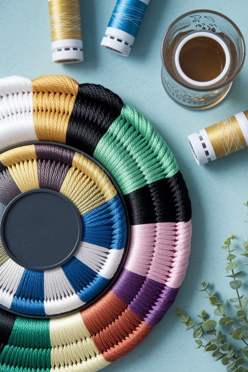 Flat Lay of Embroidery Thread Palette for Craft Lovers outfit idea