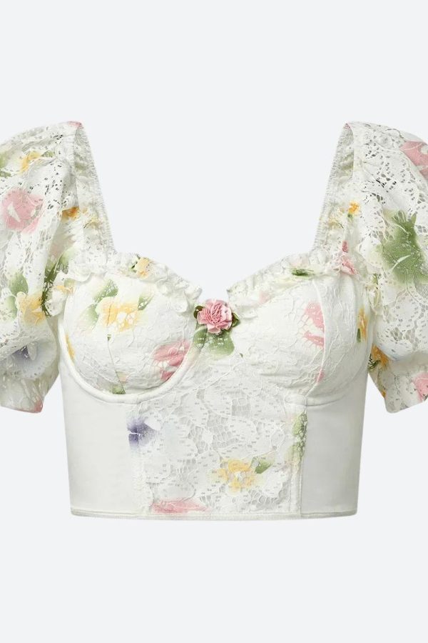 Floral Crop Corset Top