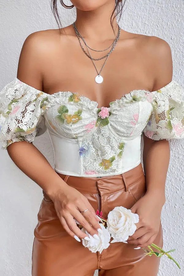 Floral Crop Corset Top