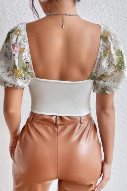 Floral Crop Corset Top