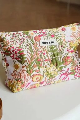 Floral Embroidered Makeup Bag