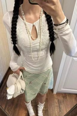 Floral Embroidered Mesh Top