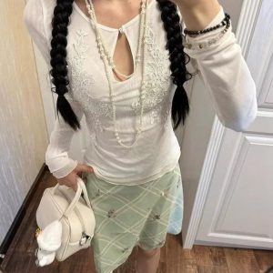 Floral Embroidered Mesh Top