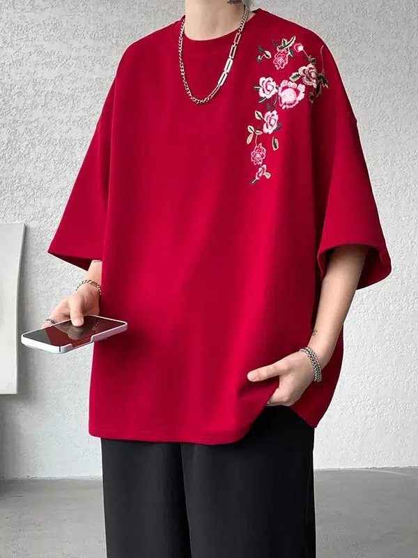 Floral Embroidered Tee