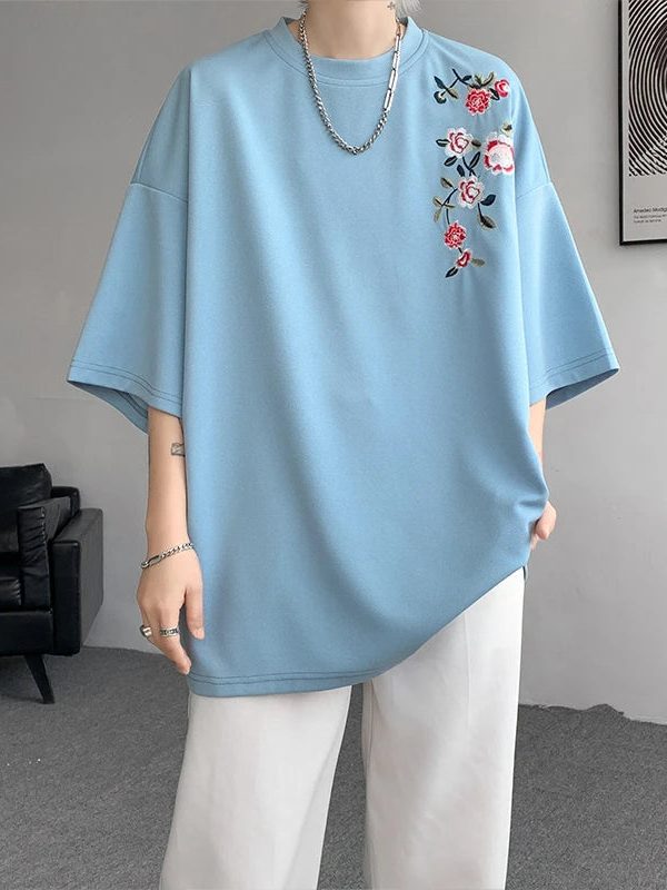Floral Embroidered Tee