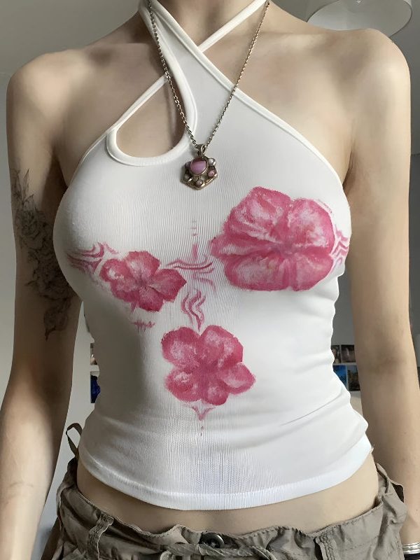 Floral Halter Neck Top
