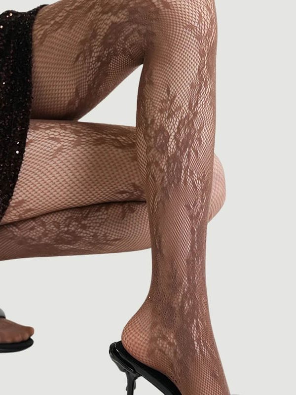 Floral Lace Sheer Tights