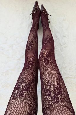 Floral Lace Sheer Tights