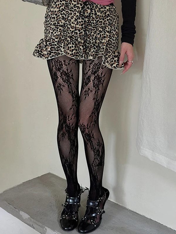 Floral Lace Sheer Tights