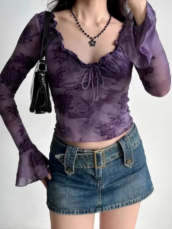 Floral Purple Top