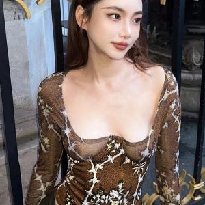 Floral Square Neck Corset Top