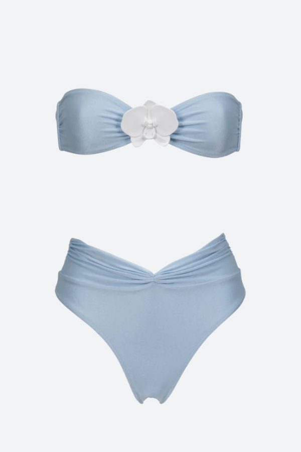 Floral Strapless Bikini Set