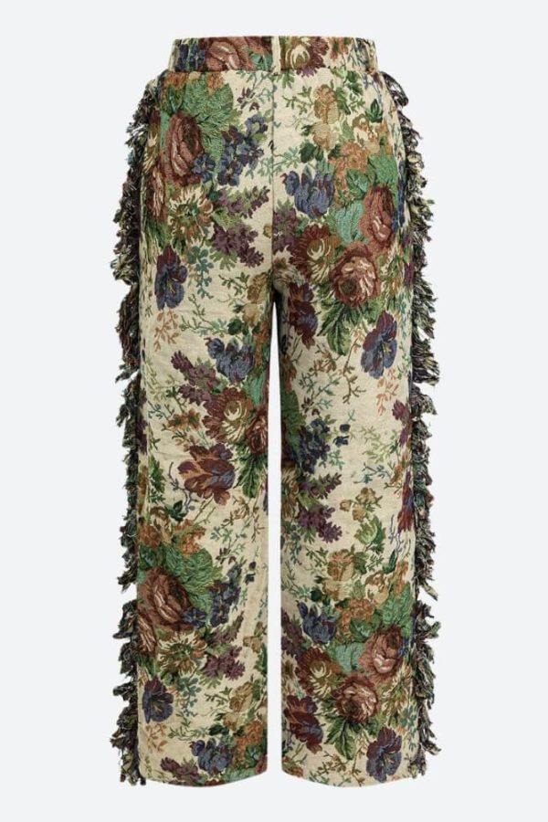Floral Tapestry Bustier & Pants Two Piece Set