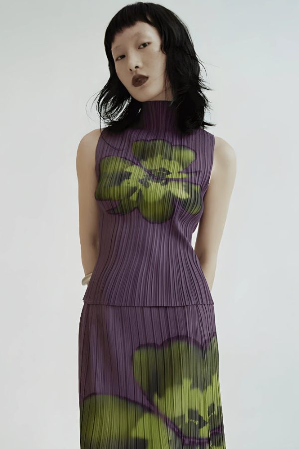 Floral Top & Midi Skirt Two Piece Set