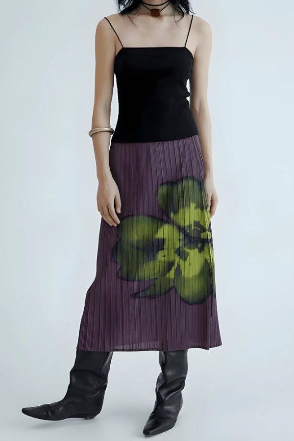 Floral Top & Midi Skirt Two Piece Set