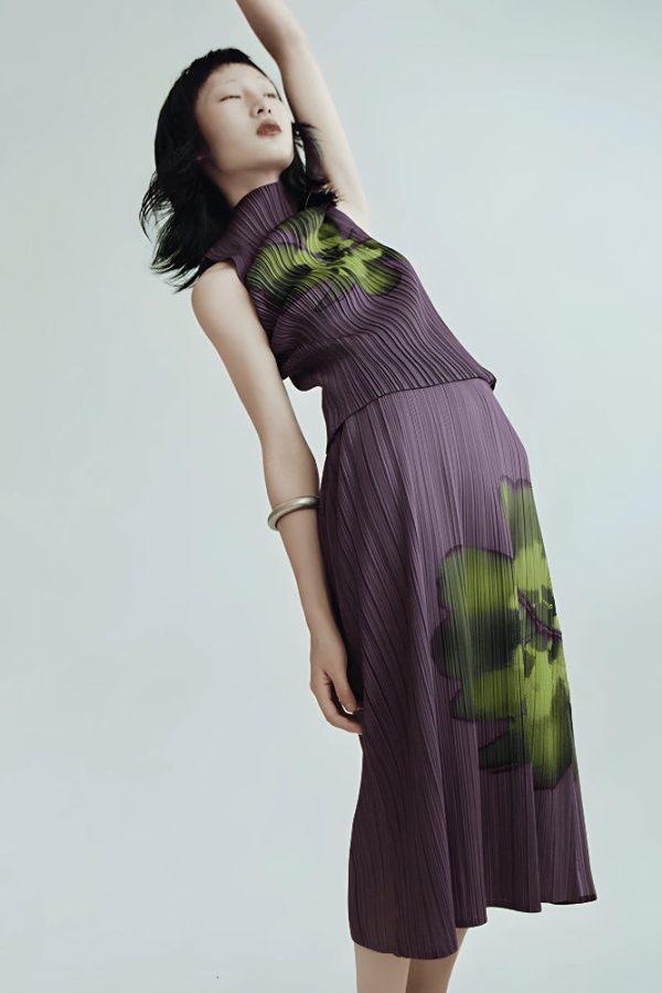 Floral Top & Midi Skirt Two Piece Set